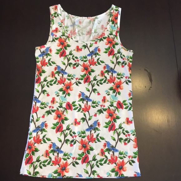 Floral and Bird Tank - Picture 1 of 4